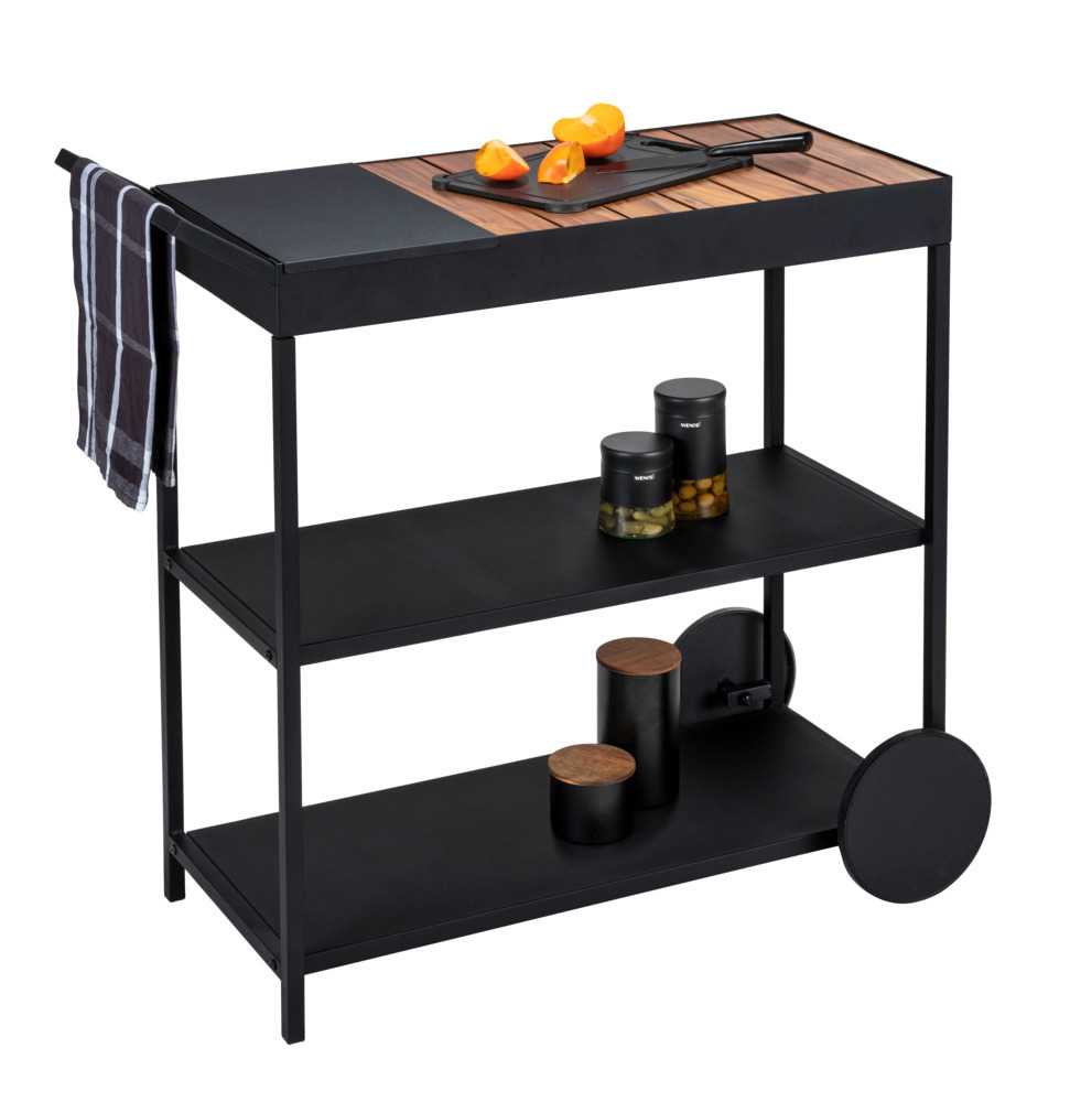 Servierwagen Miro mit FSC® zertifiziertem Akazienholz