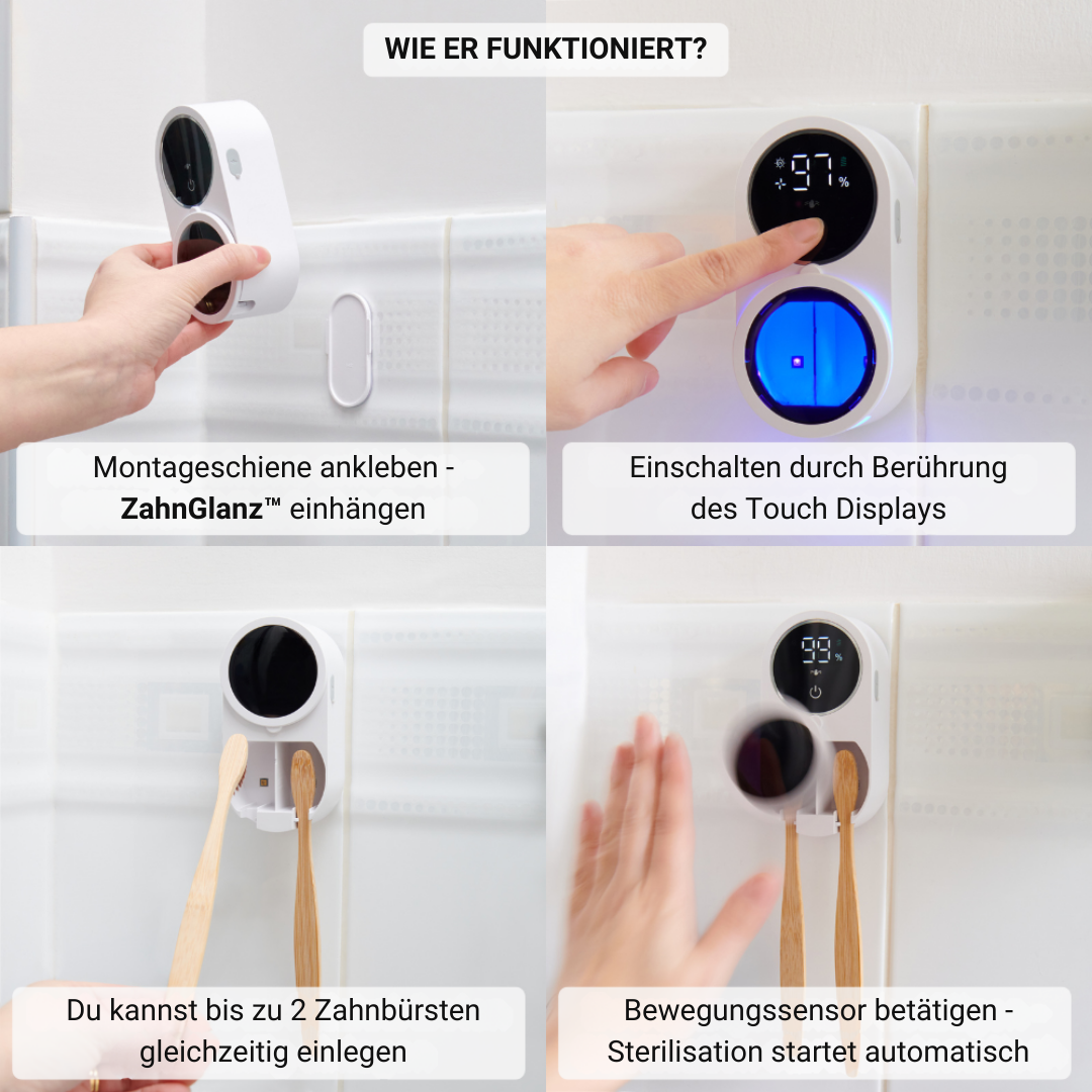 ZahnGlanz™ Schutz vor Bakterien für deine Zahnbürste