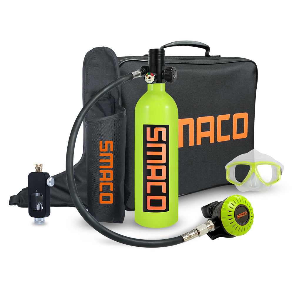SMACO S400 & S700 Plus - Mini Scuba Tauch Tank - Tragbare Tauchausrüstung - Wiederauffüllbar - SwissGadget