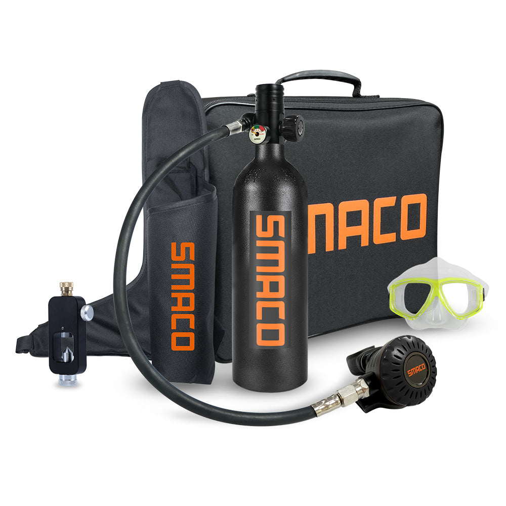 SMACO S400 & S700 Plus - Mini Scuba Tauch Tank - Tragbare Tauchausrüstung - Wiederauffüllbar - SwissGadget