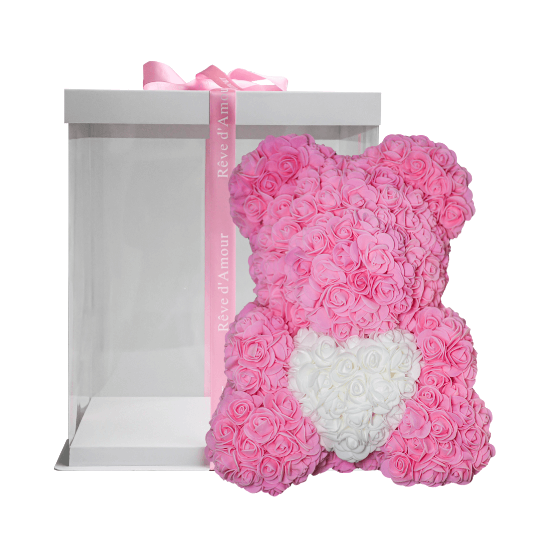 SwissLove™ - Rosenbär 40cm - Einzigartiges Geschenk - SwissGadget