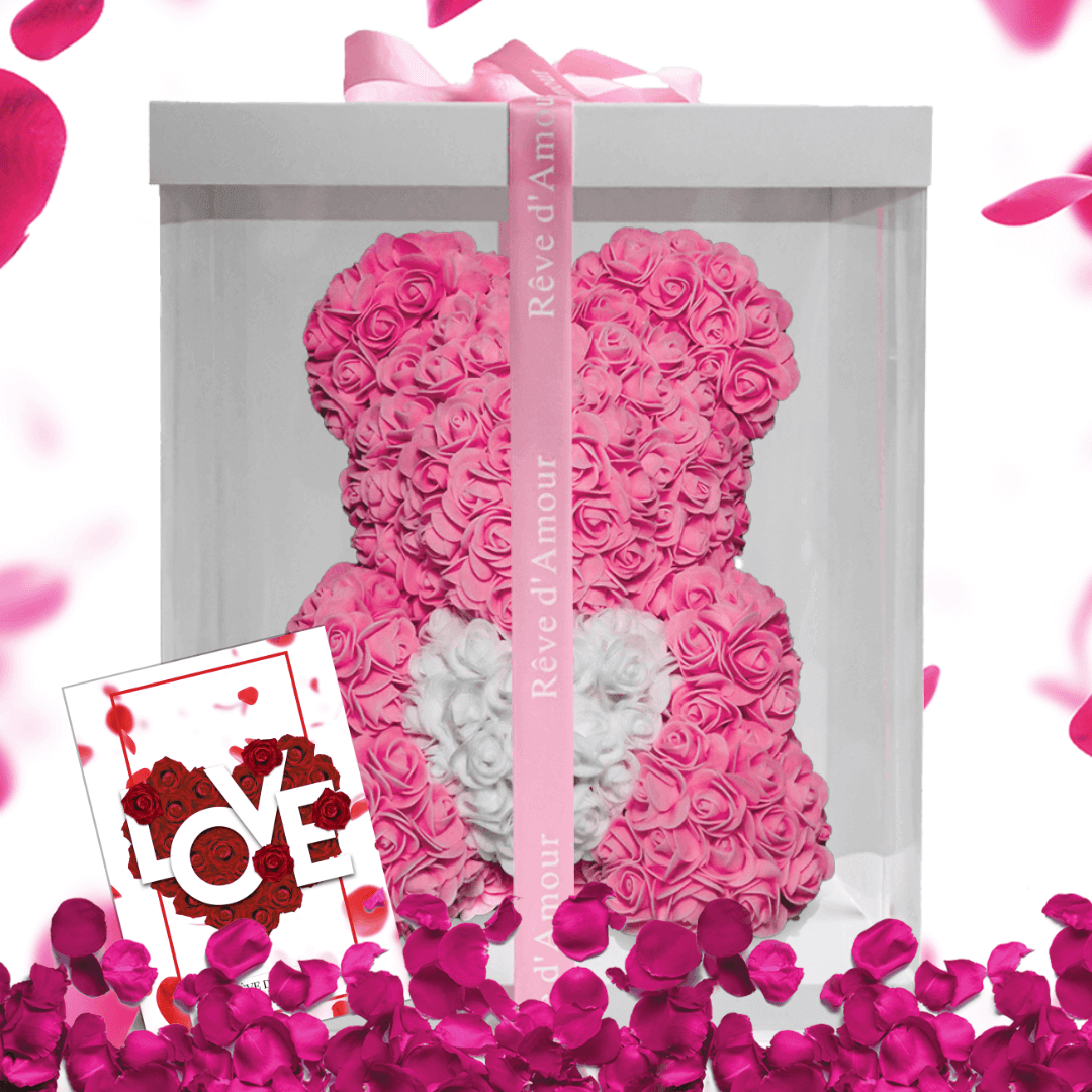 SwissLove™ - Rosenbär 40cm - Einzigartiges Geschenk - SwissGadget