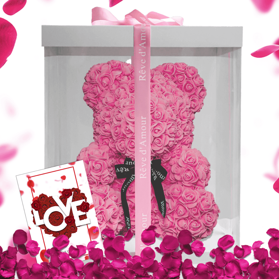 SwissLove™ - Rosenbär 40cm - Einzigartiges Geschenk - SwissGadget
