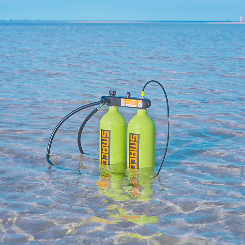 Smaco S700 MAX Doppelter Scuba Tauch Tank mit BackPro BCD für Unterwasser | Tauchausrüstung