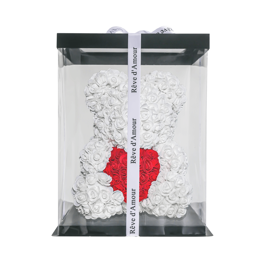 SwissLove™ - Rosenbär 40cm - Einzigartiges Geschenk - SwissGadget