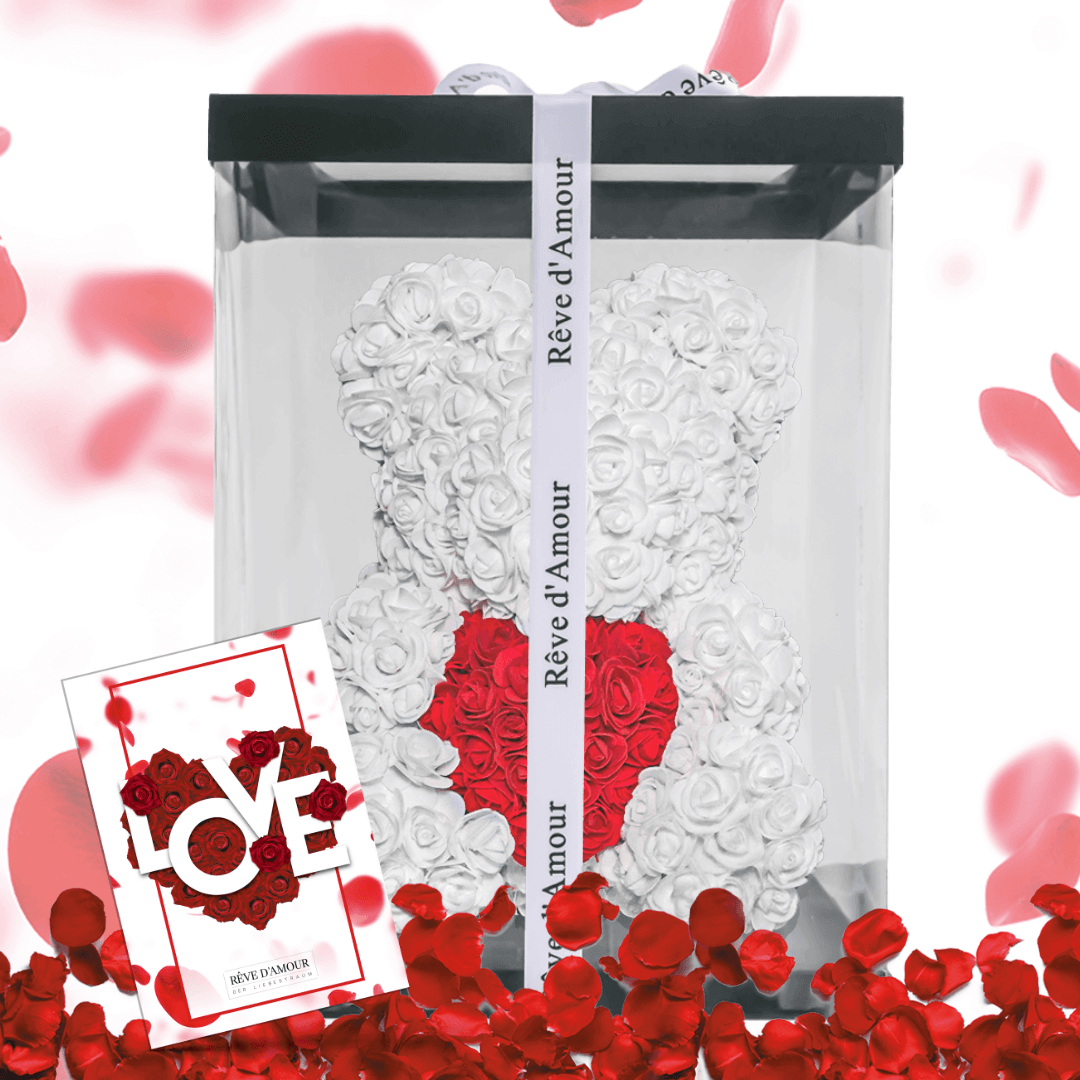 SwissLove™ - Rosenbär 40cm - Einzigartiges Geschenk - SwissGadget
