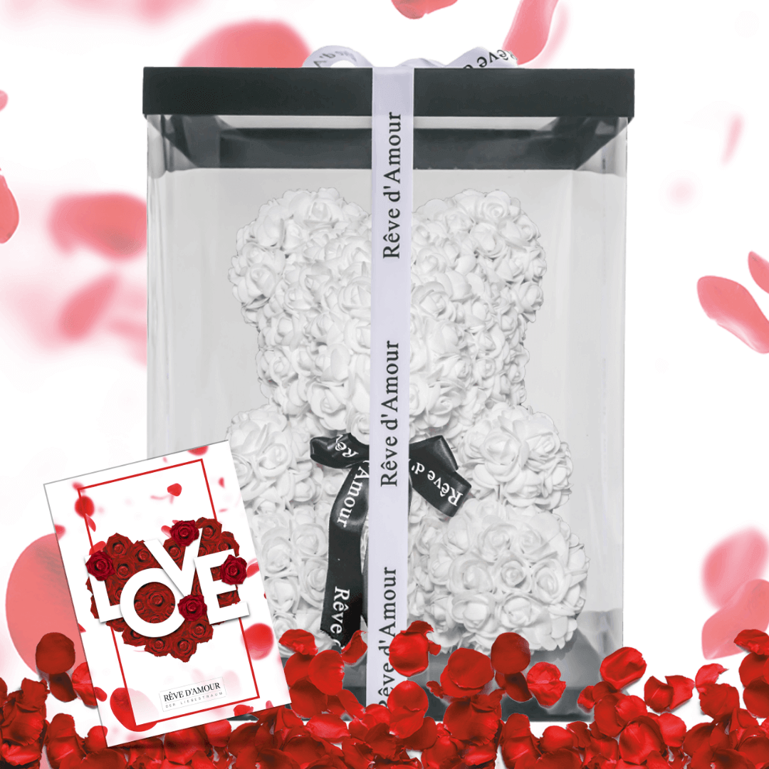 SwissLove™ - Rosenbär 40cm - Einzigartiges Geschenk - SwissGadget