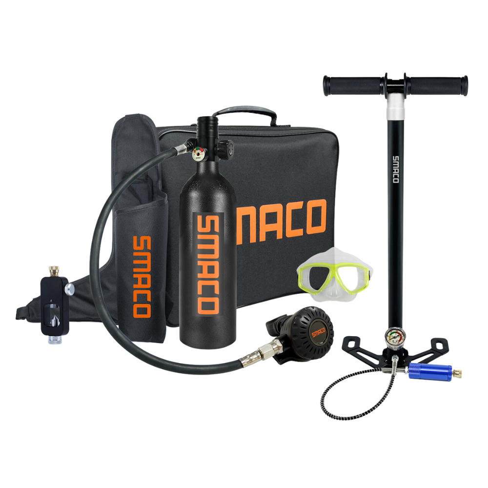 SMACO S400 & S700 Plus - Mini Scuba Tauch Tank - Tragbare Tauchausrüstung - Wiederauffüllbar - SwissGadget