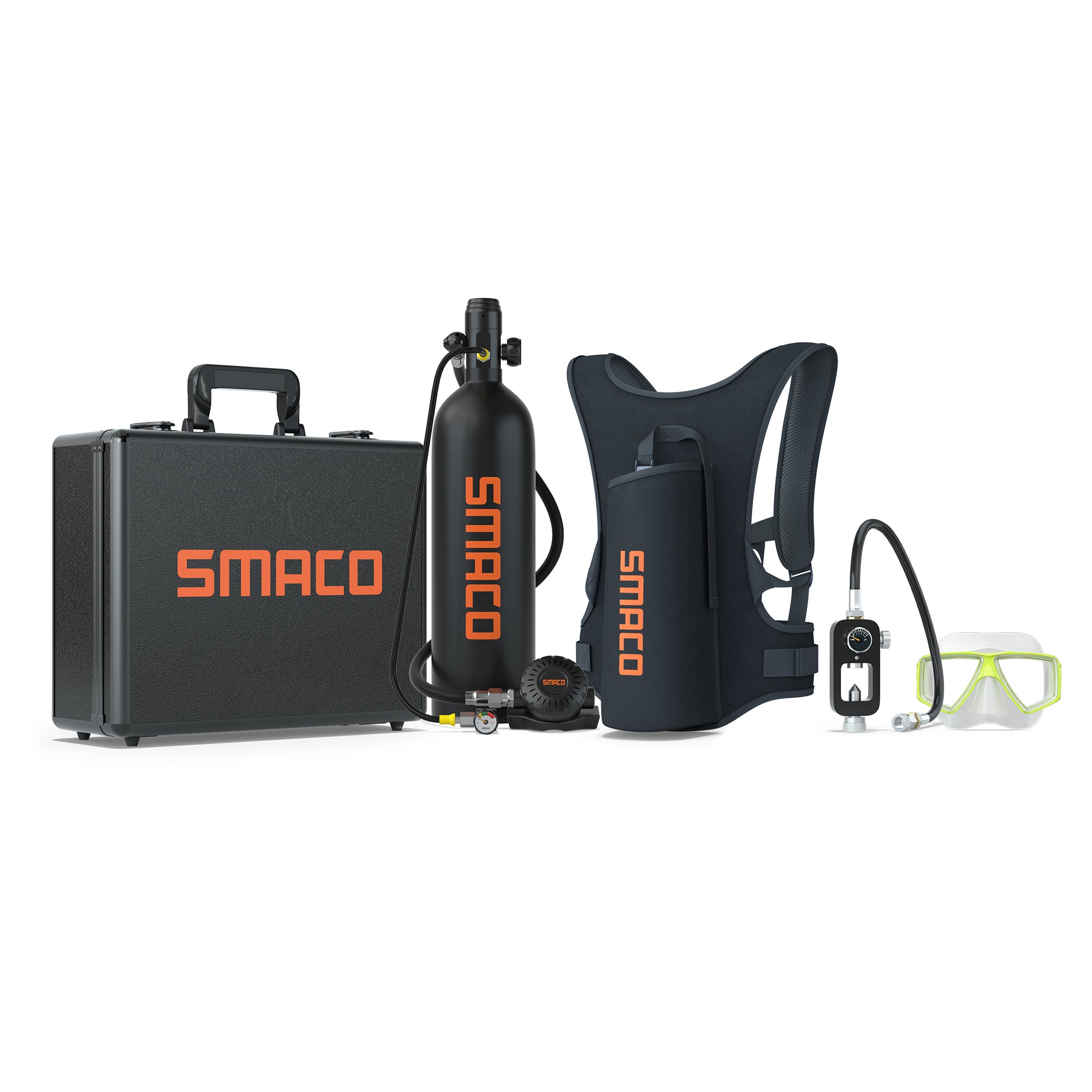 SMACO S400 & S700 Plus - Mini Scuba Tauch Tank - Tragbare Tauchausrüstung - Wiederauffüllbar - SwissGadget