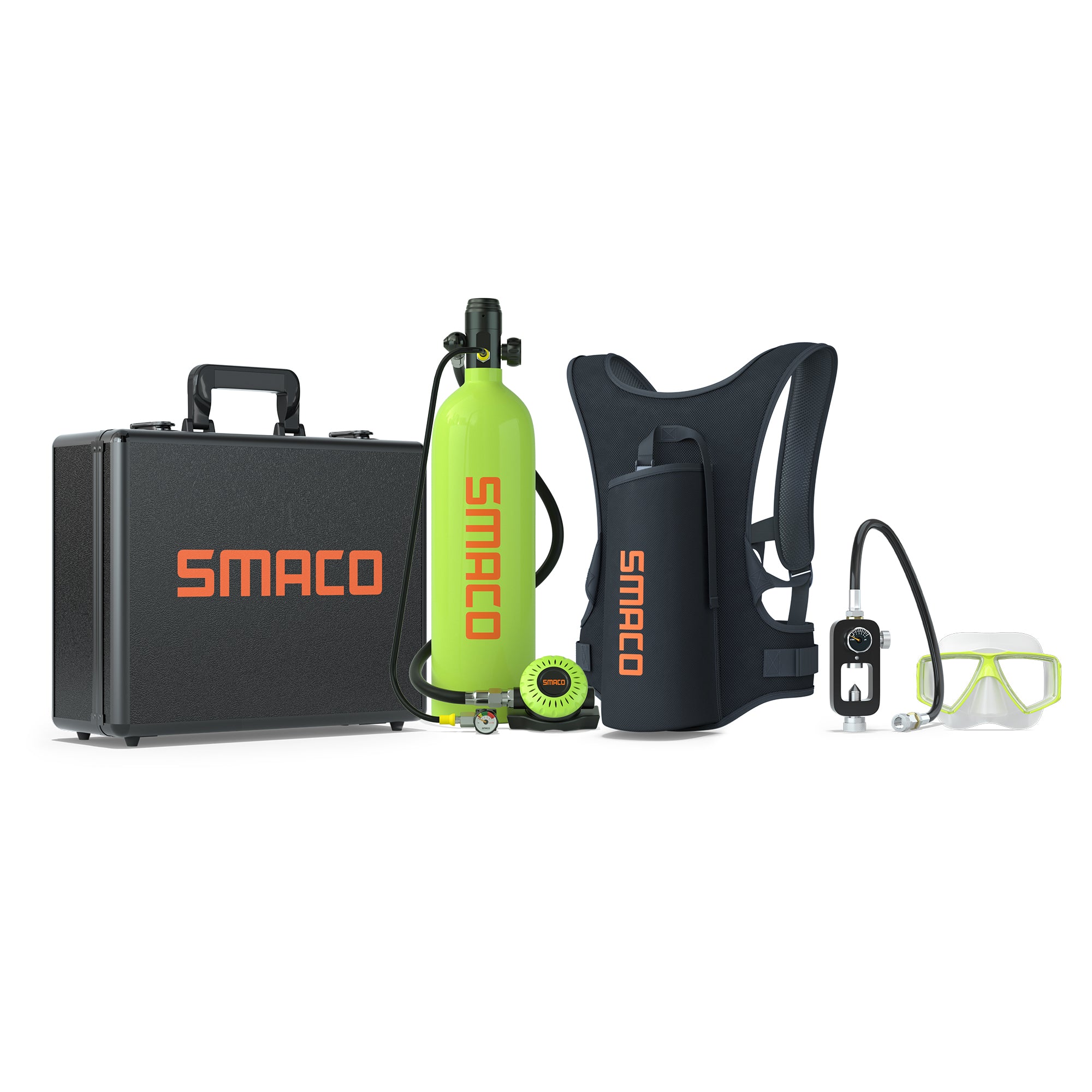 SMACO S400 & S700 Plus - Mini Scuba Tauch Tank - Tragbare Tauchausrüstung - Wiederauffüllbar - SwissGadget
