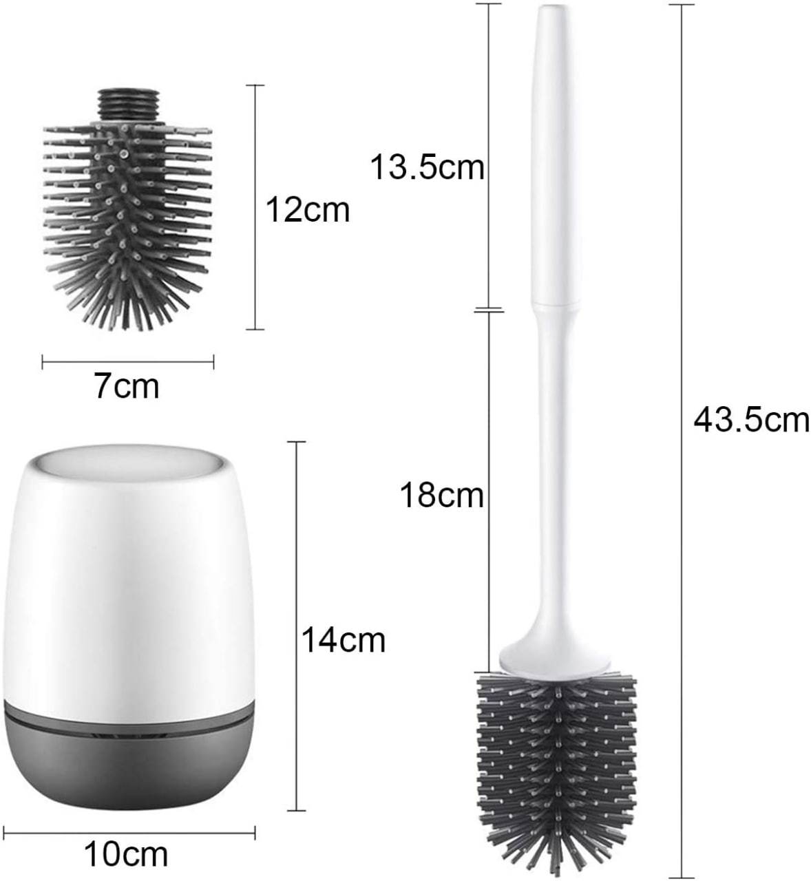 Klobürste Silikon - WC Bürste - Toilettenbürste - SwissGadget