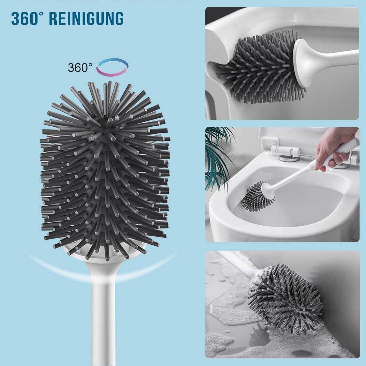Klobürste Silikon - WC Bürste - Toilettenbürste - SwissGadget