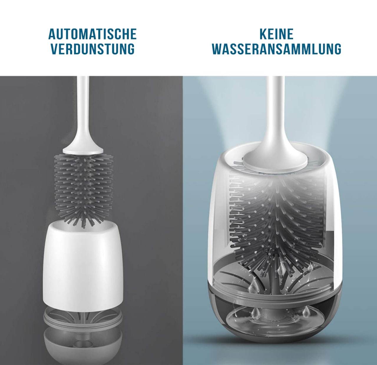 Klobürste Silikon - WC Bürste - Toilettenbürste - SwissGadget