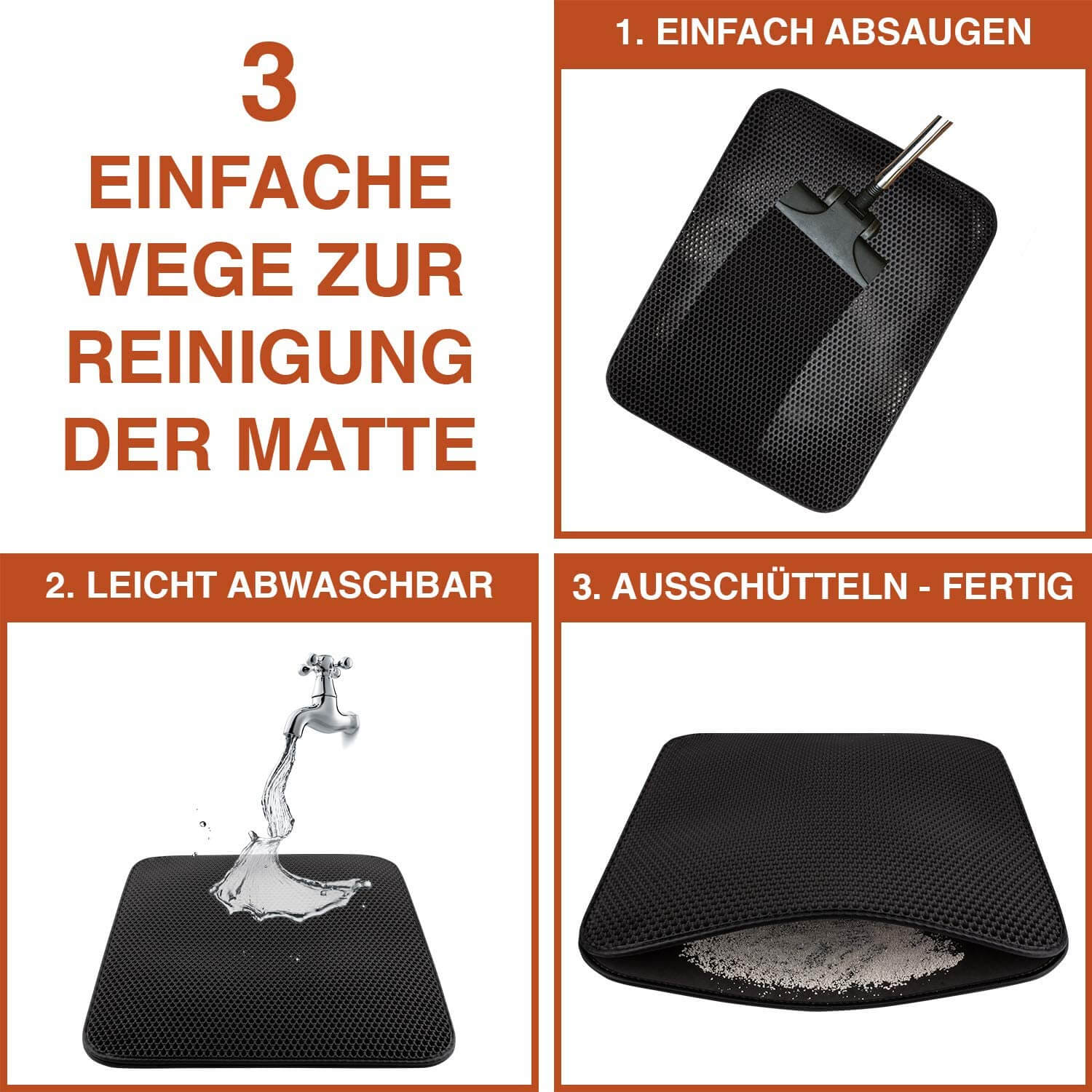Katzenstreu Matte - Sauberkeit und Ordnung für deine Katze - SwissGadget