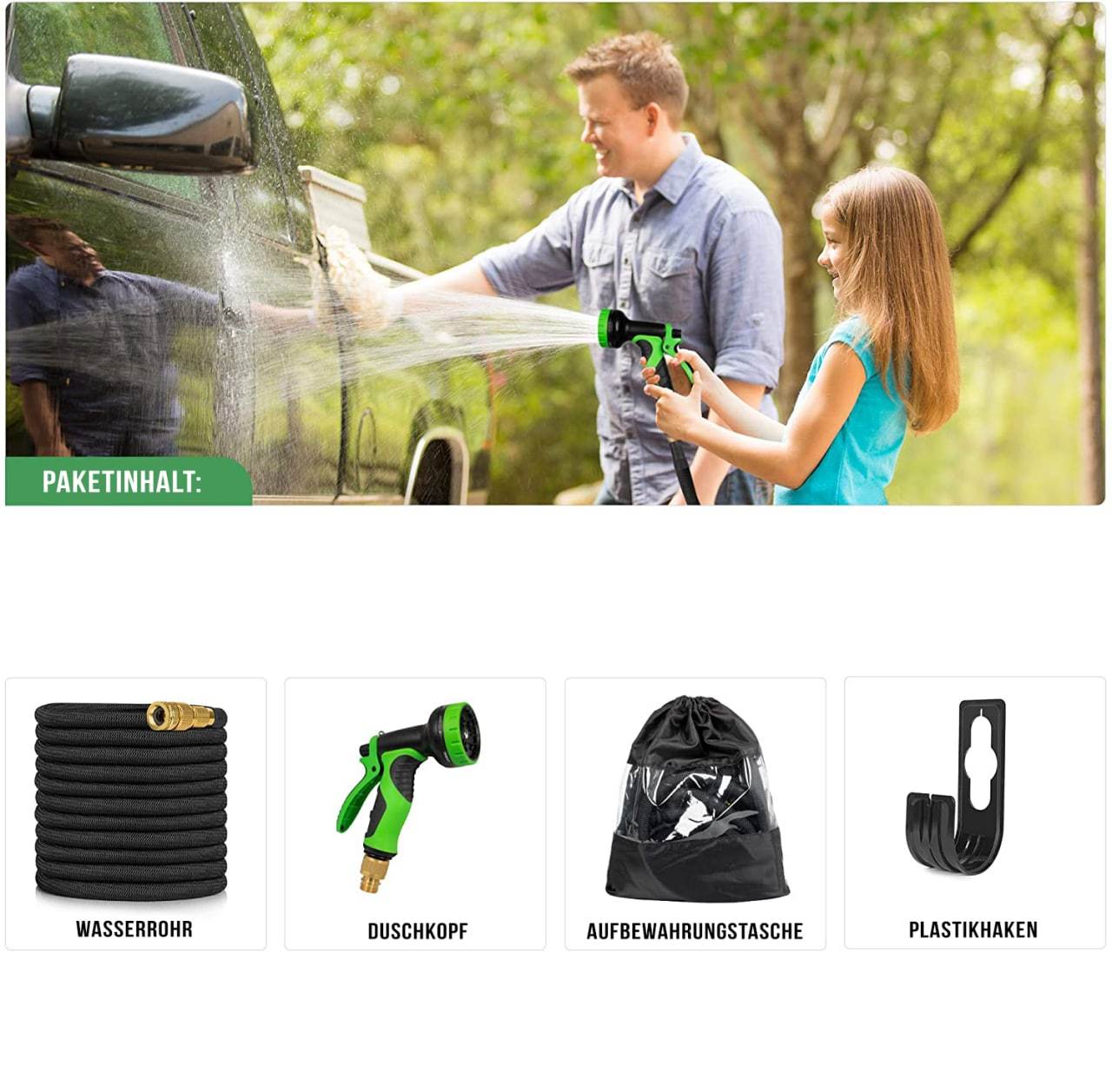 SwissMagic Pro™ - Flexibler Gartenschlauch bis 30m - SwissGadget