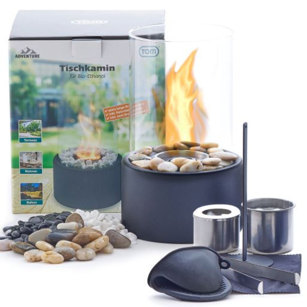 Tischkamin Bioethanol Komplettset - Viel Zubehör - SwissGadget