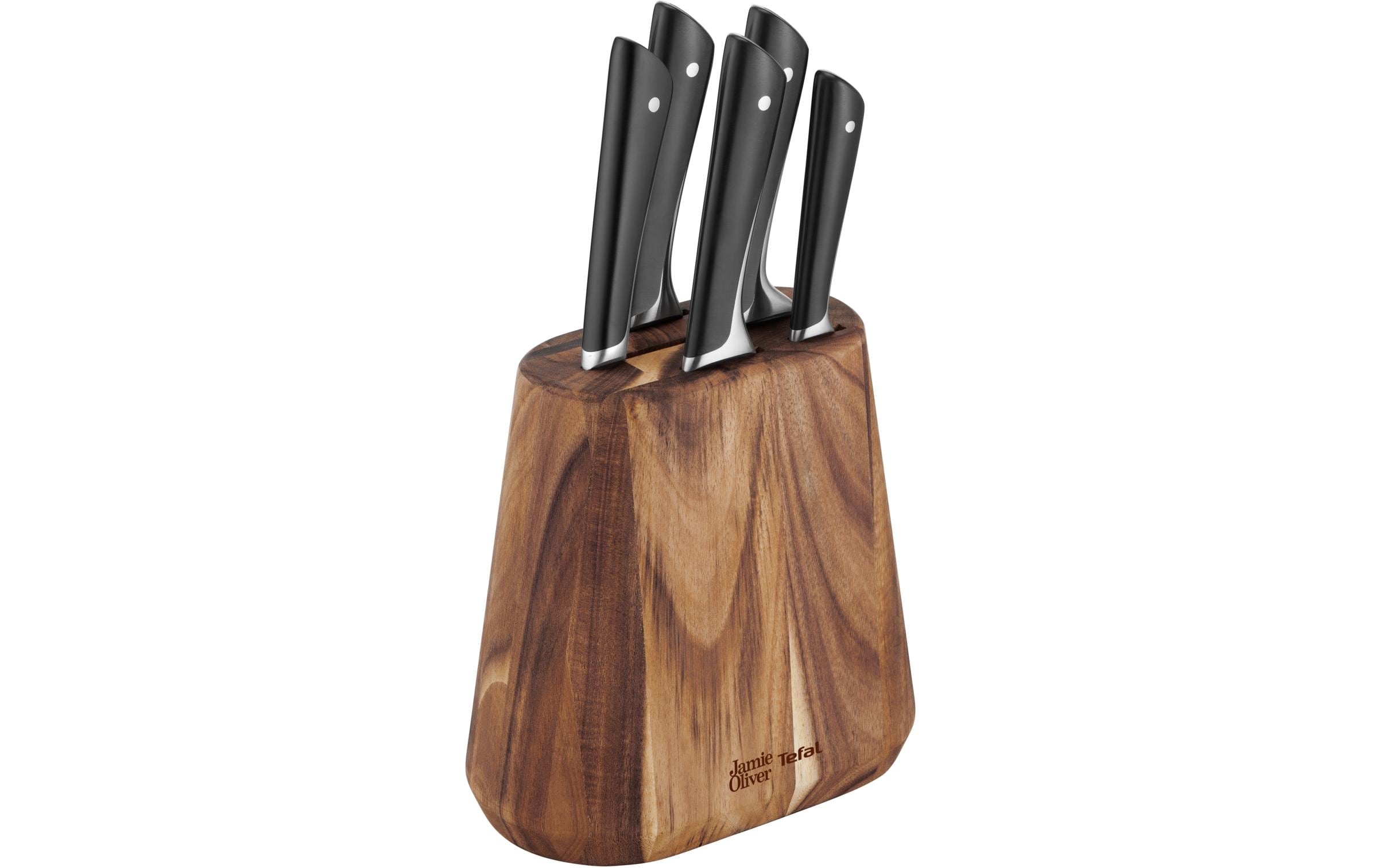 Tefal Messerblock-Set mit Messer Jamie Oliver 6-teilig, Holzart