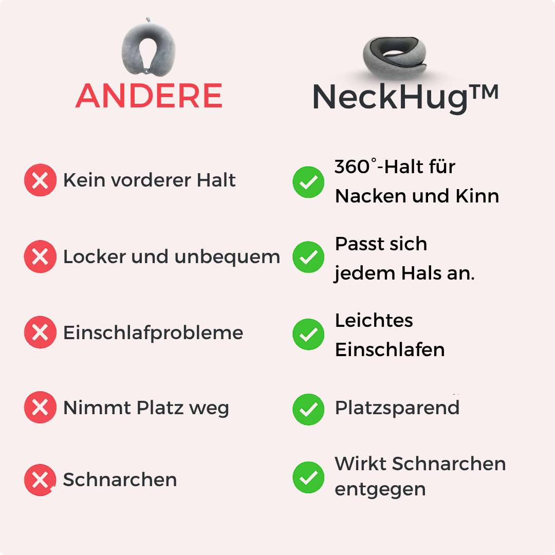 NeckHug™ – Das Premium-Reisekissen