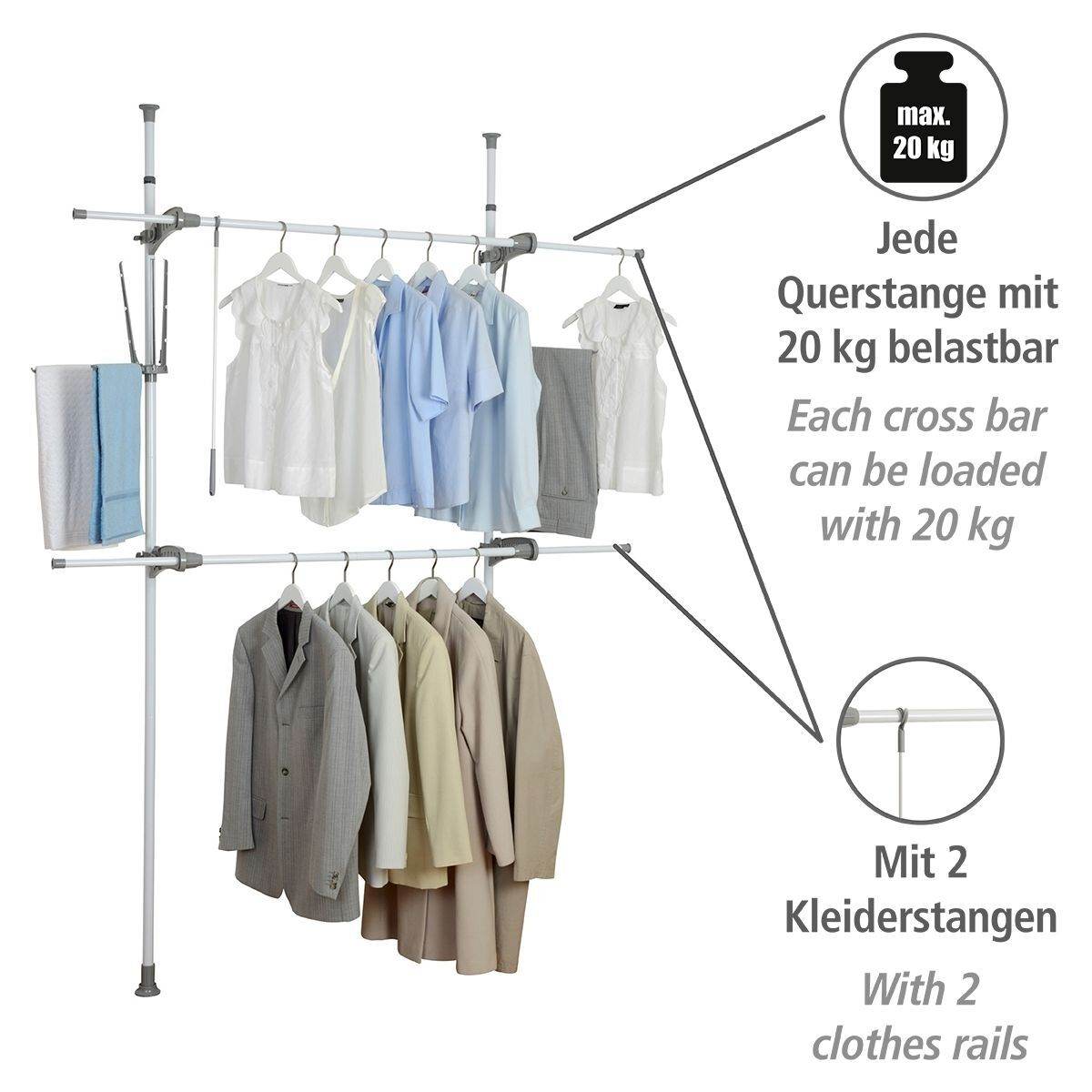 Teleskop-System HERKULES Flex, weiss/grau