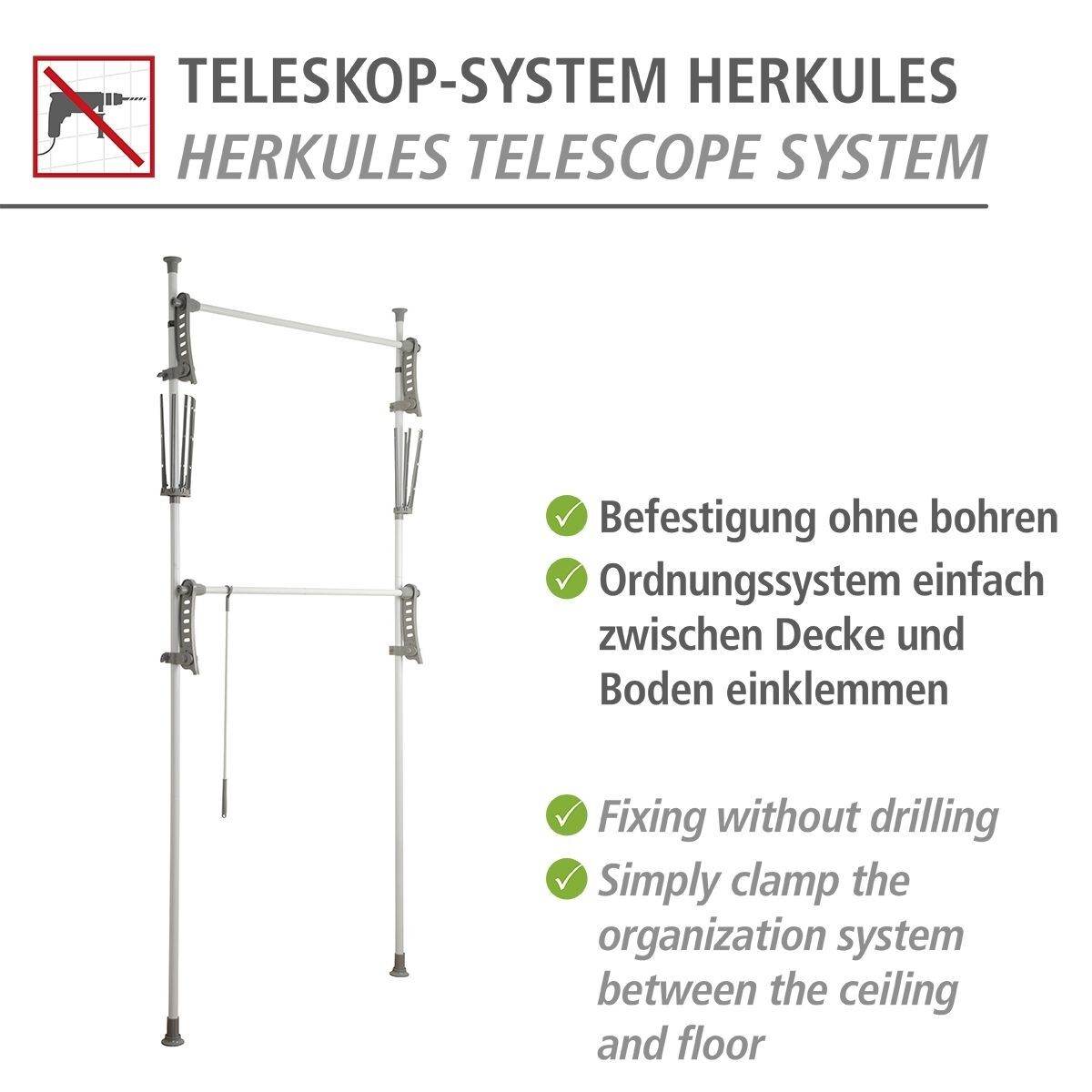 Teleskop-System HERKULES Flex, weiss/grau