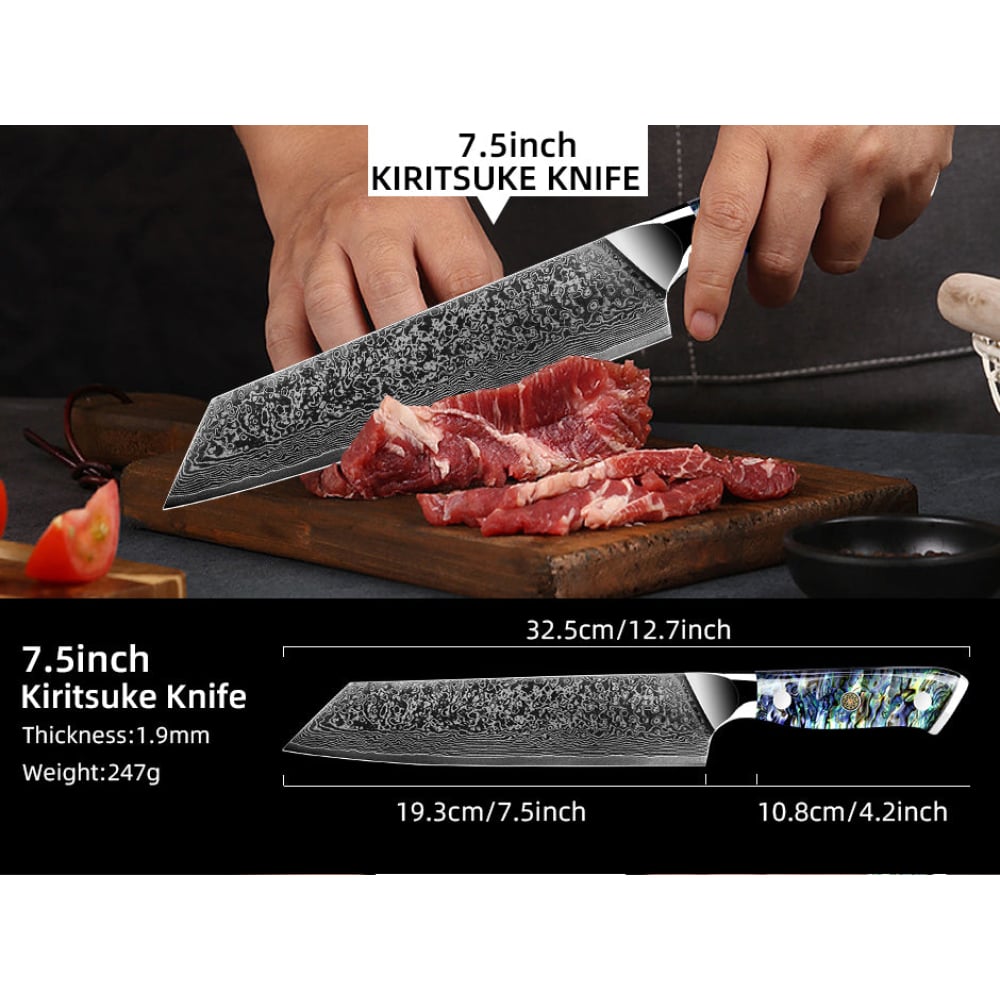 Luxus Damast Set Awabi - Eine Vielzahl von Varianten von 10 Messern bis hin zu einem einzelnen Messer