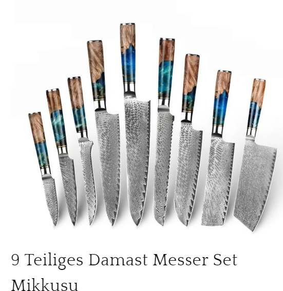 Damast Messer Set Mikkusu