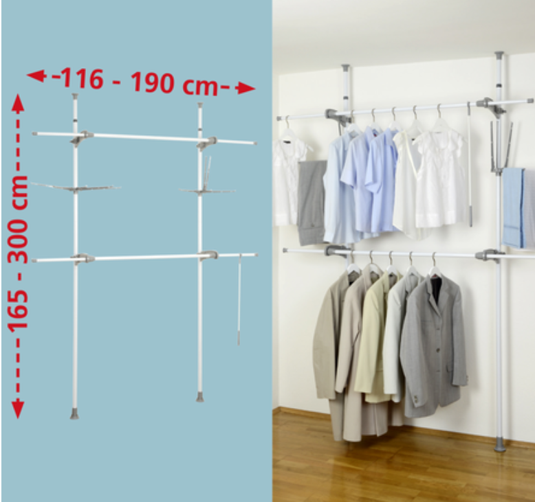 Teleskop-System HERKULES Flex, weiss/grau