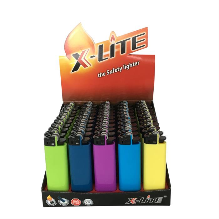 Feuerzeug X-Lite Reibard MAXI assortiert 5 Farben