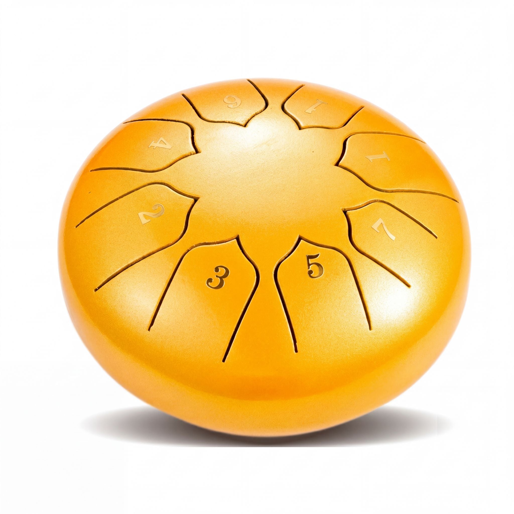 Exklusive SwissZen One Zungentrommel in Pure Gold Ausführung als edles Designobjekt und therapeutisches Klanginstrument mit 8 Tönen.