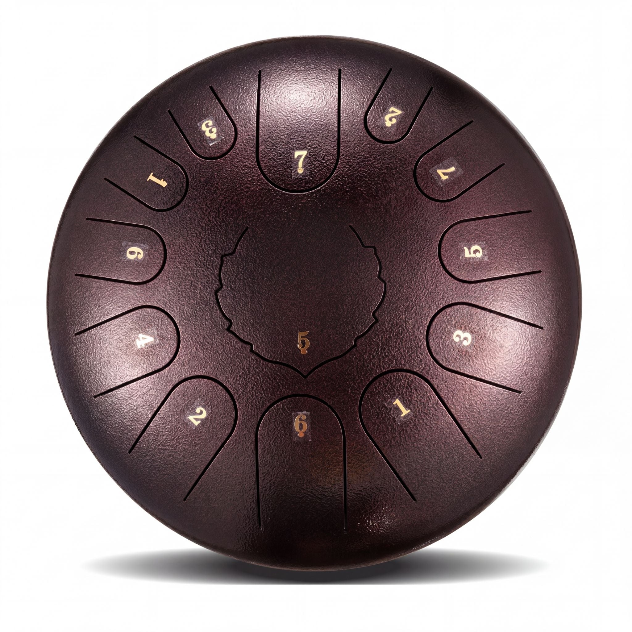 SwissZen Pro Zungentrommel 13 Töne 12 Zoll (30cm) in Earth Bronze mit Goldgravur, makellose Studioaufnahme.