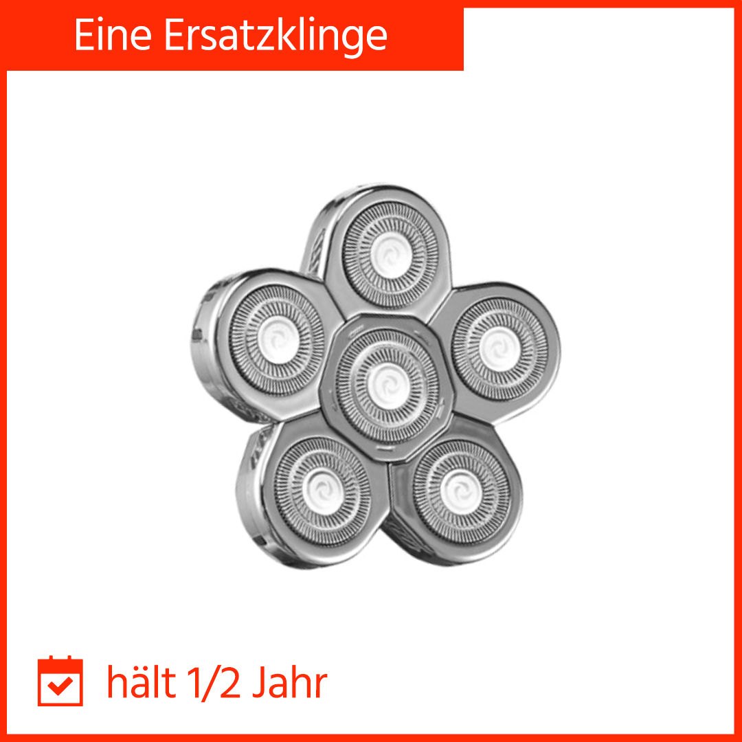 SilverShave™ - 6-in-1 Herrenrasierer - Wiederaufladbar & Wasserdicht - Für Glatze & Bart - SwissGadget