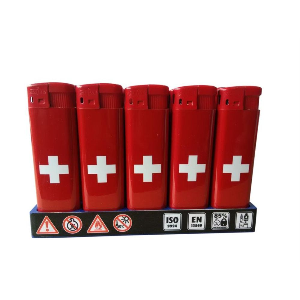 Feuerzeug Major M8 Design: Schweiz Fix Flammefeuer 50 Stück