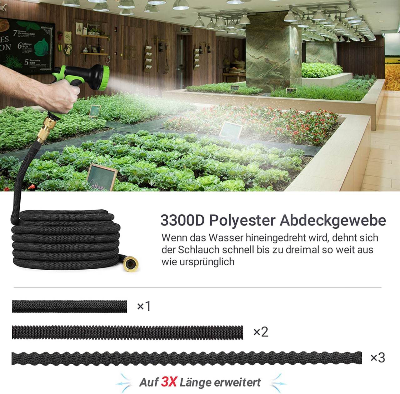 SwissMagic Pro™ - Flexibler Gartenschlauch bis 30m - SwissGadget